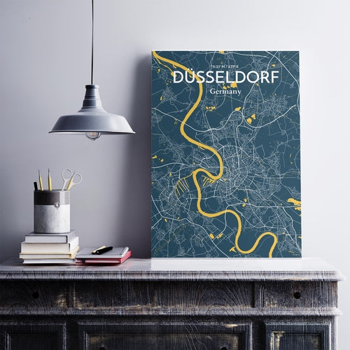Düsseldorf City Map Poster