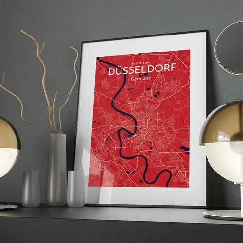 Düsseldorf City Map Poster