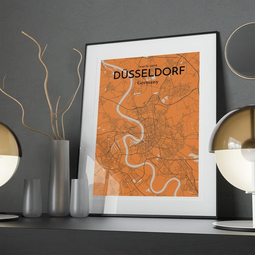 Düsseldorf City Map Poster