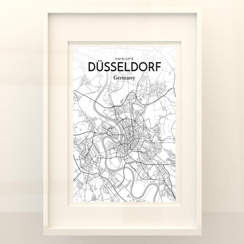 Düsseldorf City Map Poster