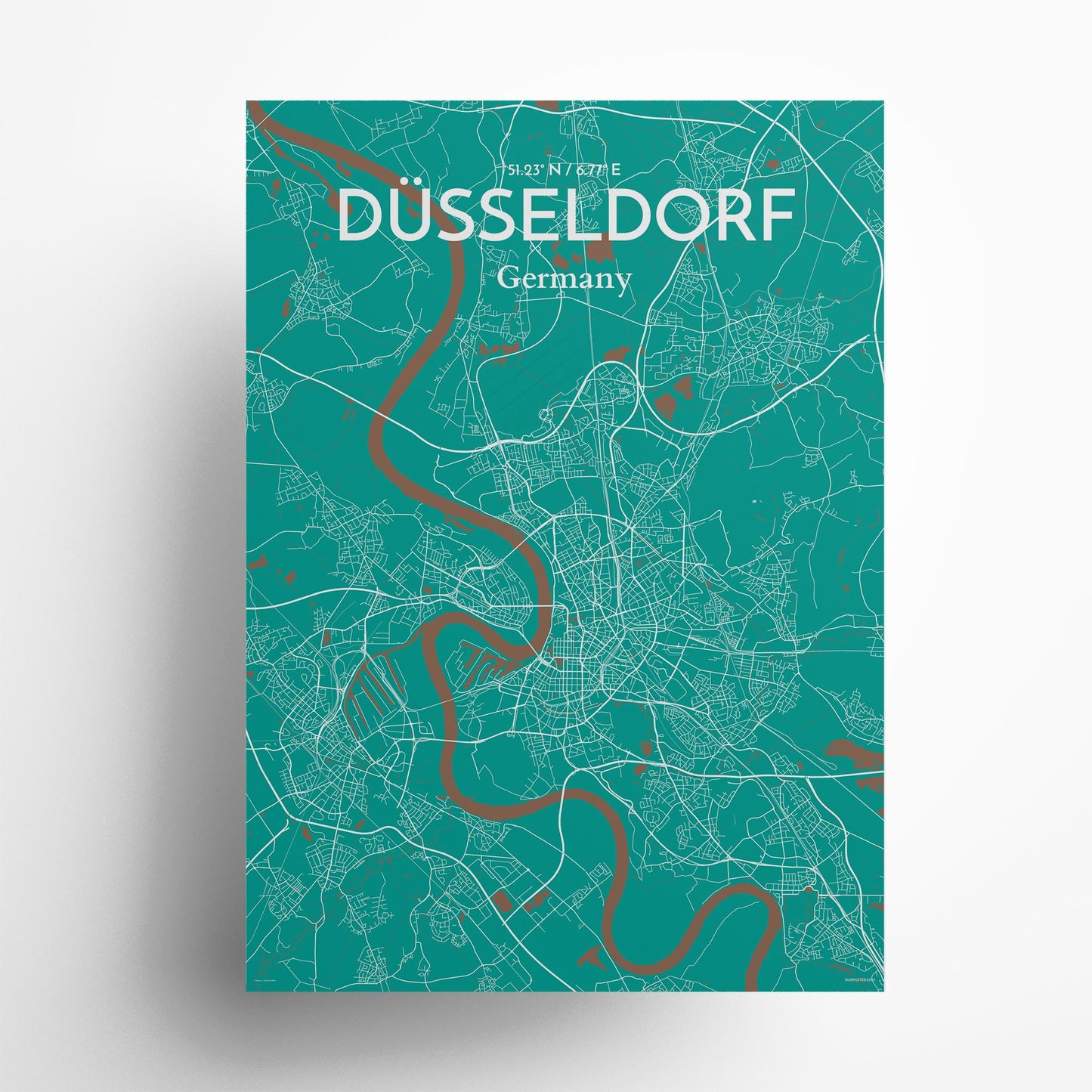 Düsseldorf City Map Poster