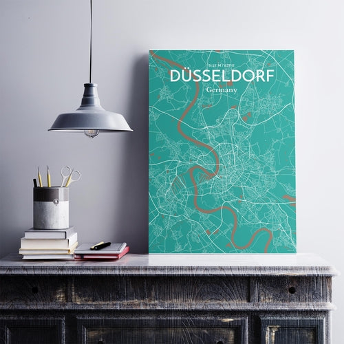 Düsseldorf City Map Poster