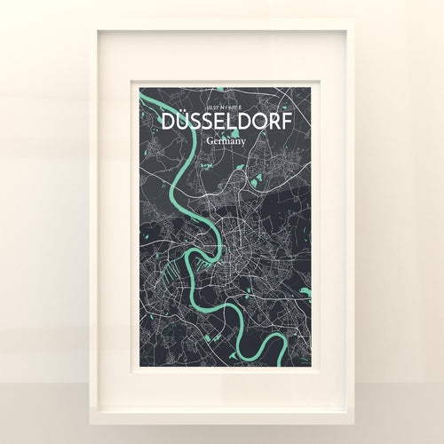 Düsseldorf City Map Poster