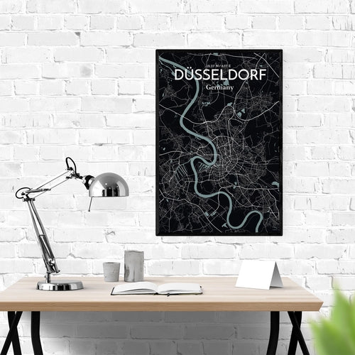 Düsseldorf City Map Poster
