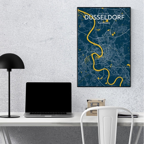 Düsseldorf City Map Poster