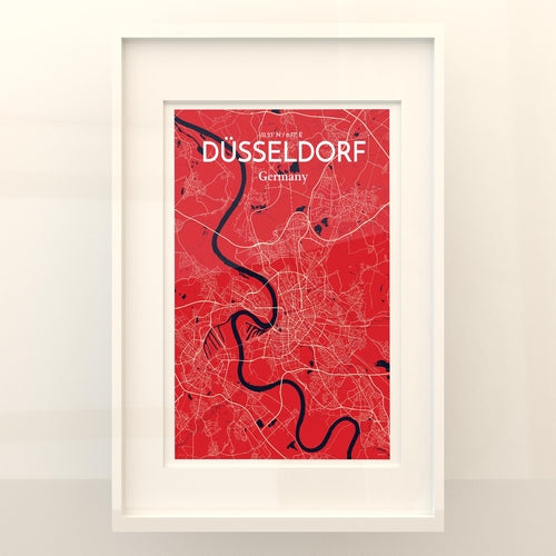 Düsseldorf City Map Poster