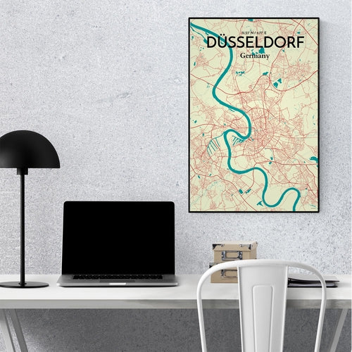 Düsseldorf City Map Poster