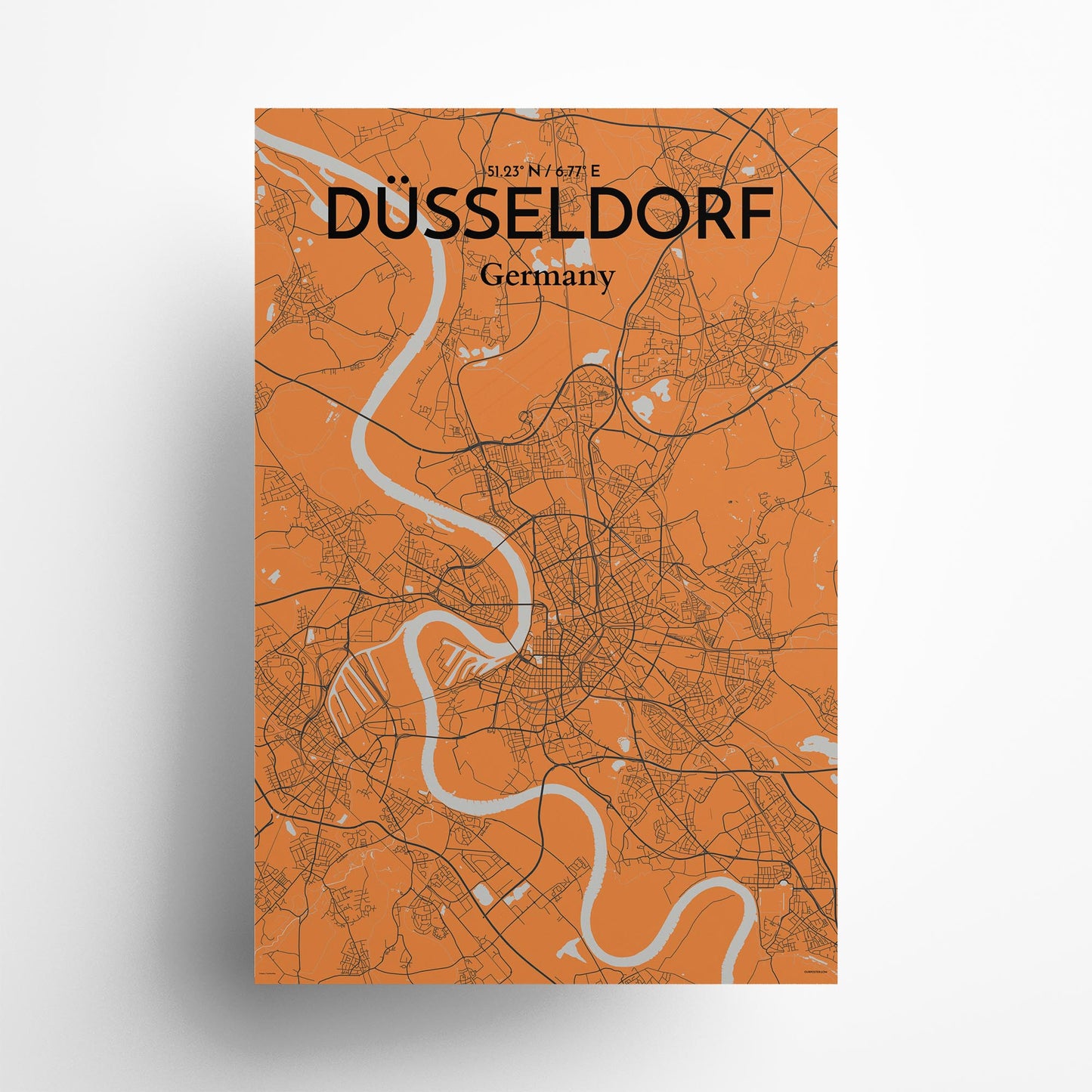 Düsseldorf City Map Poster