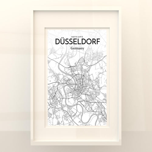 Düsseldorf City Map Poster