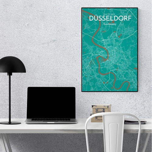 Düsseldorf City Map Poster