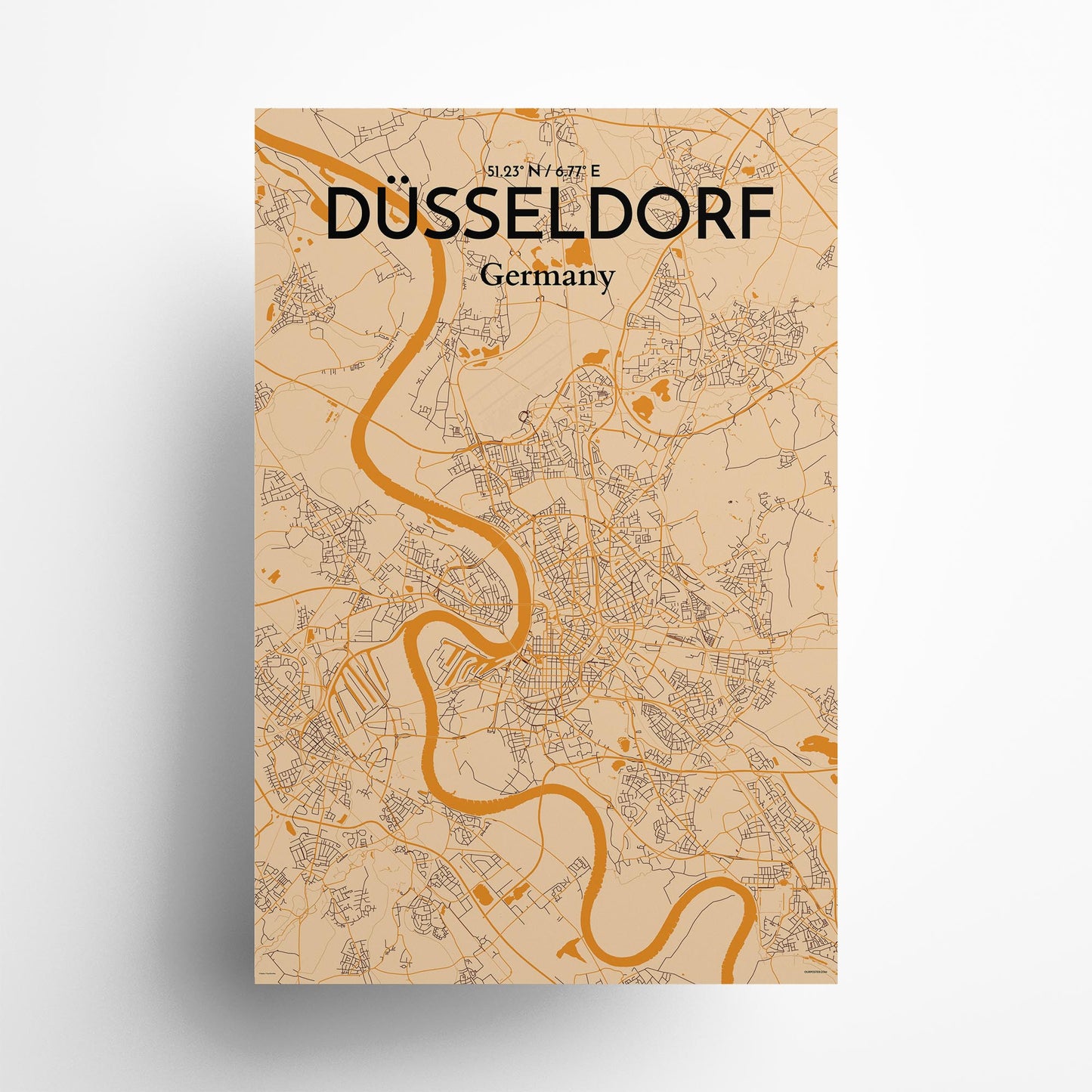 Düsseldorf City Map Poster