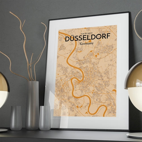 Düsseldorf City Map Poster