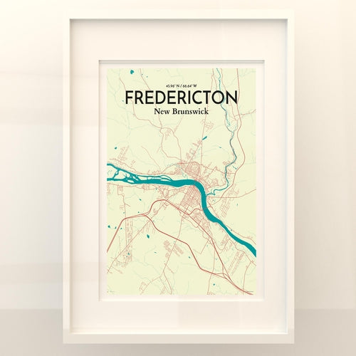 Fredericton City Map Poster