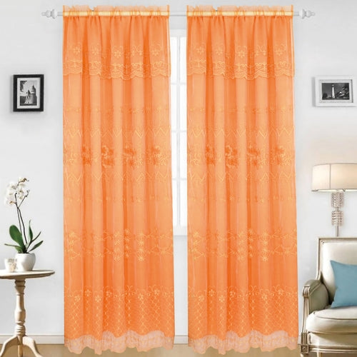 Holly - Embroidered Panel With Backing - Set of Two - Assorted Colors