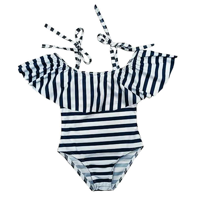 2023 Summer 1-5 years Girls Swimsuit One Piece Swimsuit Flower Leopard Printing Swimwear For Children Summer Bikini Bathing Suit