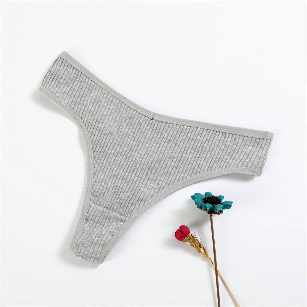 Sexy Women Panties 10 Color Cotton Thongs 5/10PCS Lots Low Rise Female Underwear G String Thong Women Bikini Lenceria Femenina