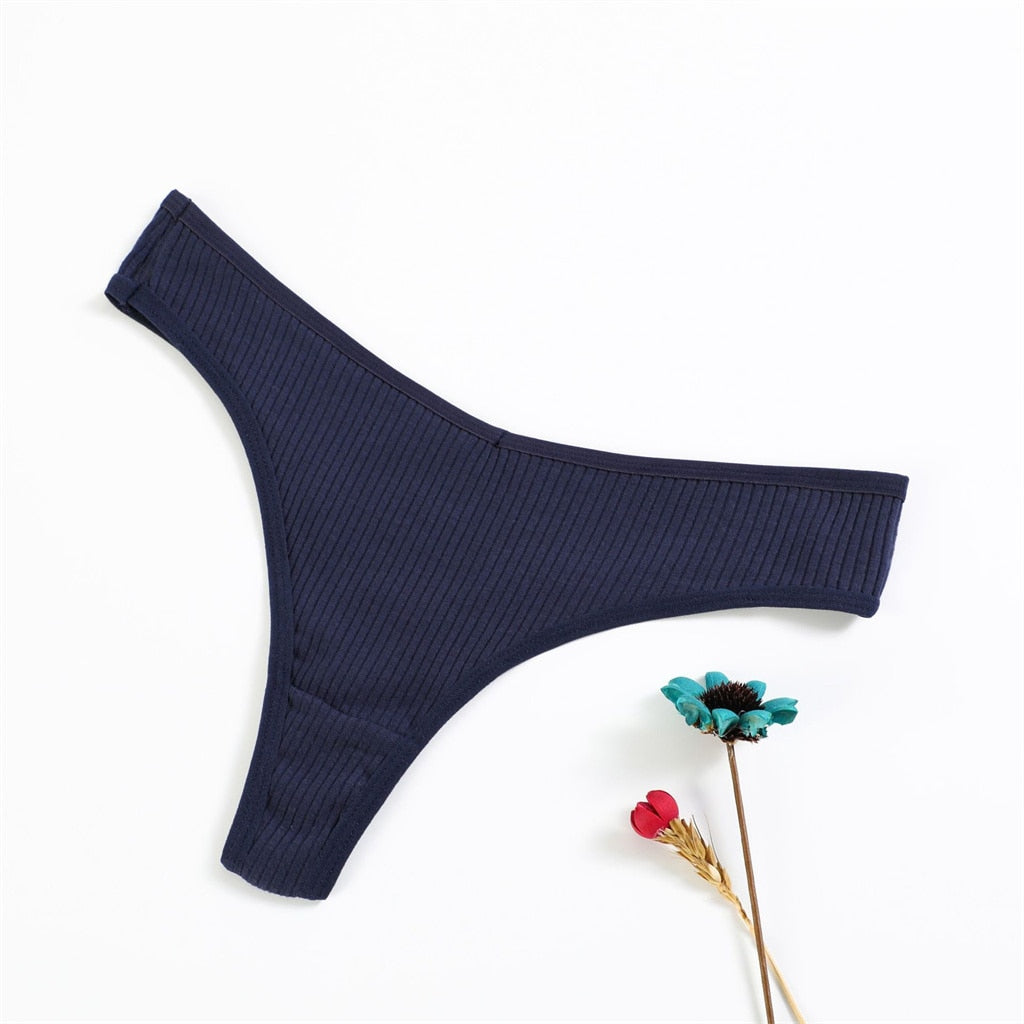 Sexy Women Panties 10 Color Cotton Thongs 5/10PCS Lots Low Rise Female Underwear G String Thong Women Bikini Lenceria Femenina
