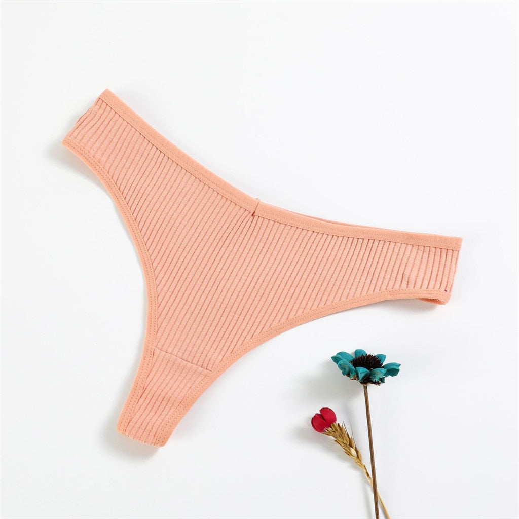 Sexy Women Panties 10 Color Cotton Thongs 5/10PCS Lots Low Rise Female Underwear G String Thong Women Bikini Lenceria Femenina