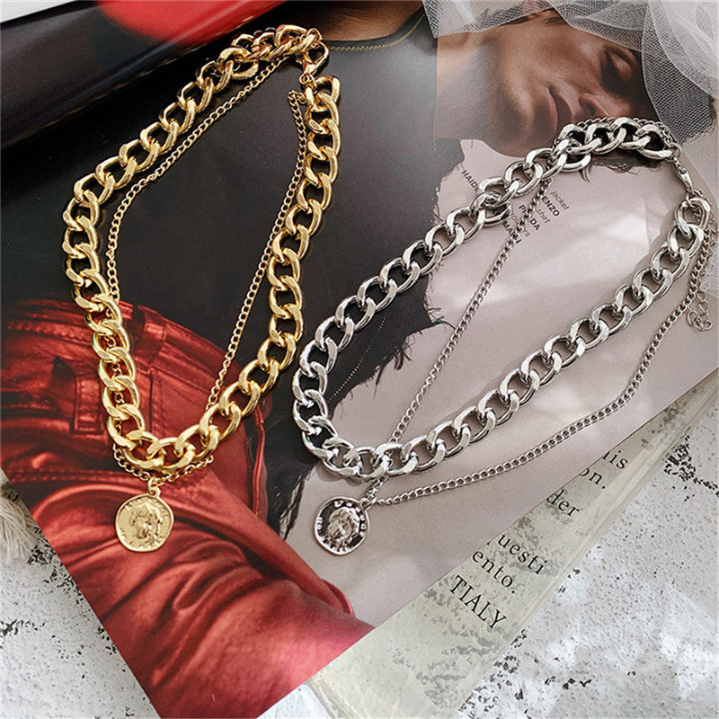 Hip-Hop Dual Layer Necklace