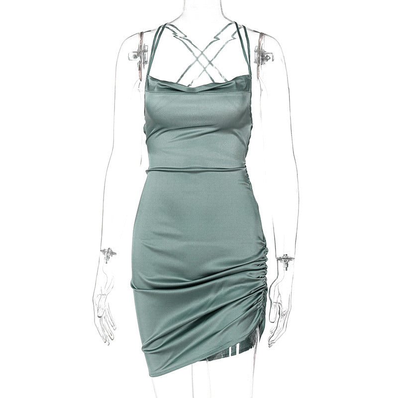 New Hollow Out Lace Up Dress