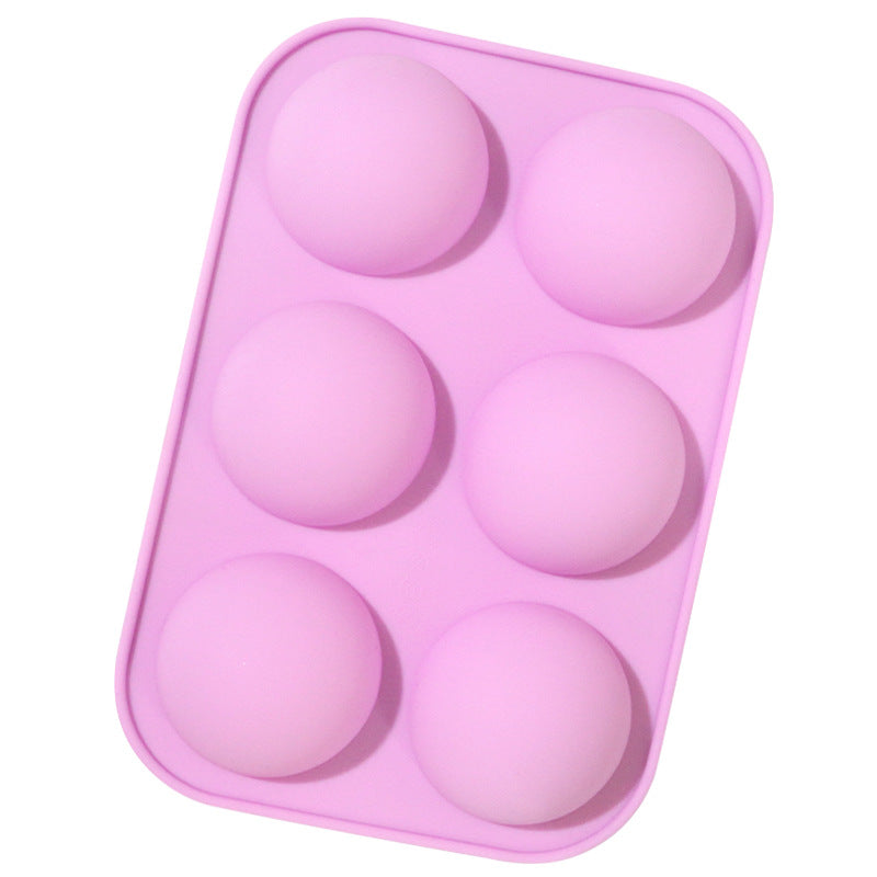 New 6 small semi-circle silicone cake tins