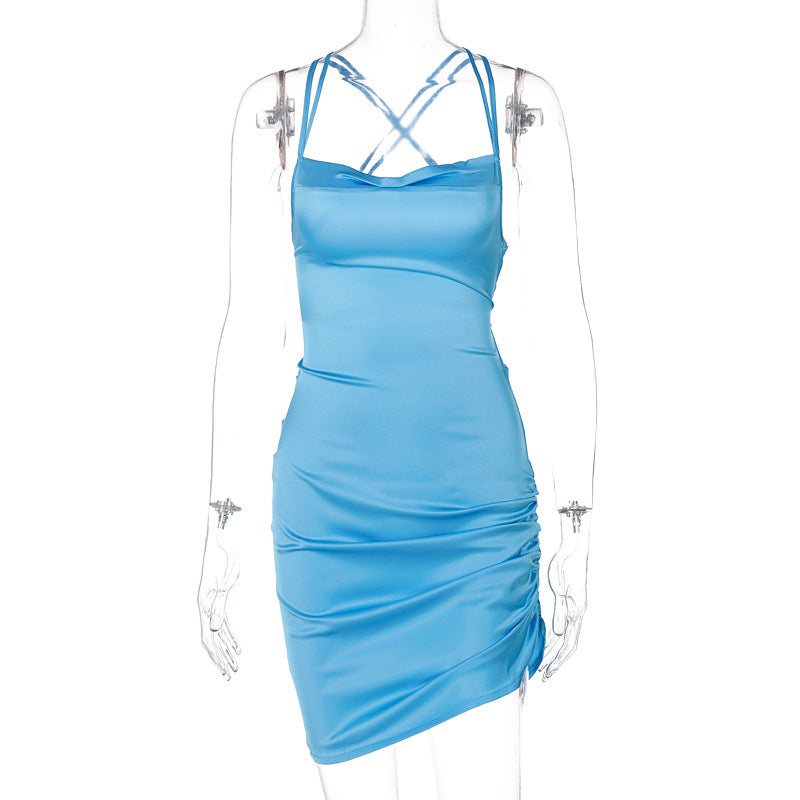 New Hollow Out Lace Up Dress