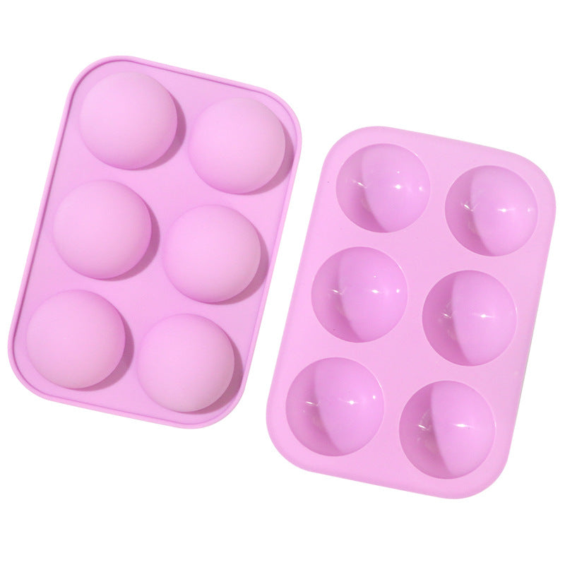 New 6 small semi-circle silicone cake tins