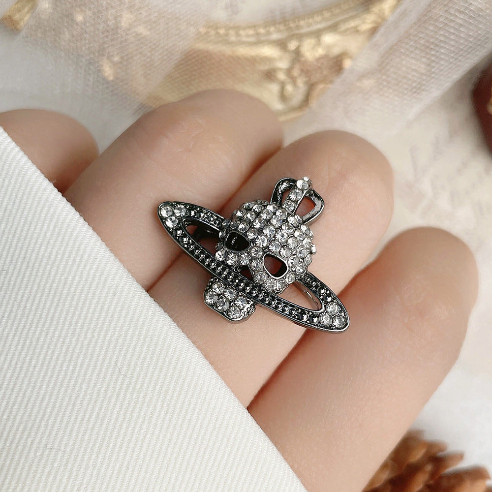 Hollow Diamond Skull Opening Rings