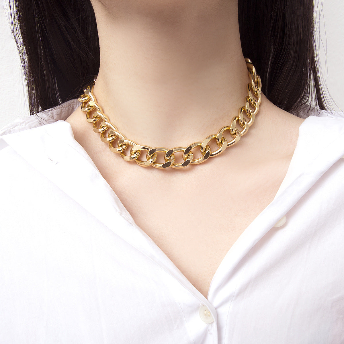 Retro Thick Chain Necklace