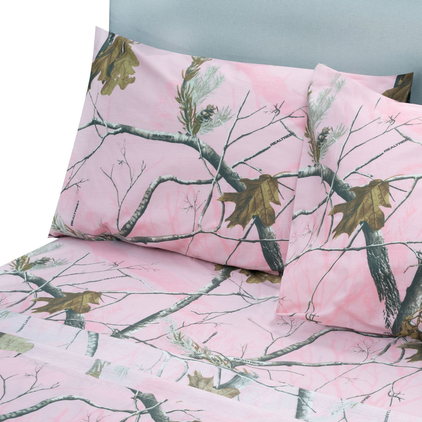 RealTree - AP Pink - Modern Rustic Camo Snazzy Sheet Set
