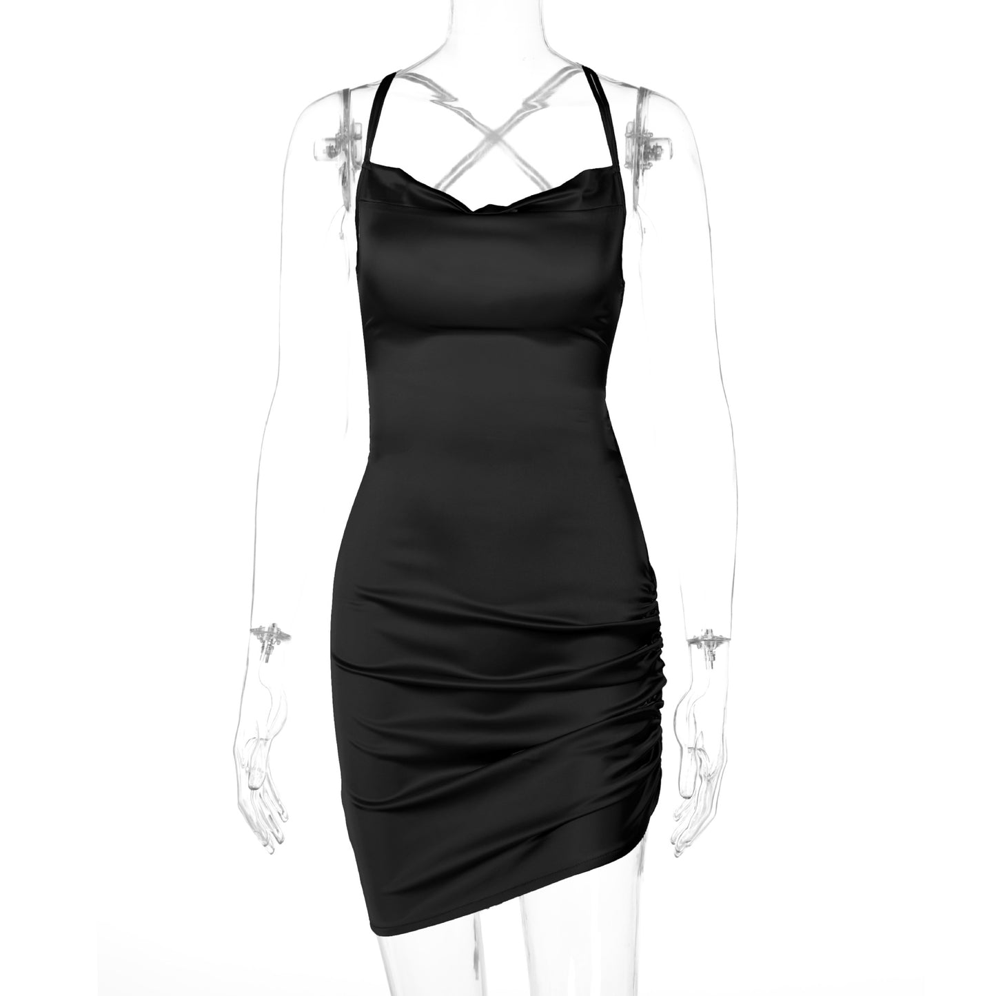 New Hollow Out Lace Up Dress