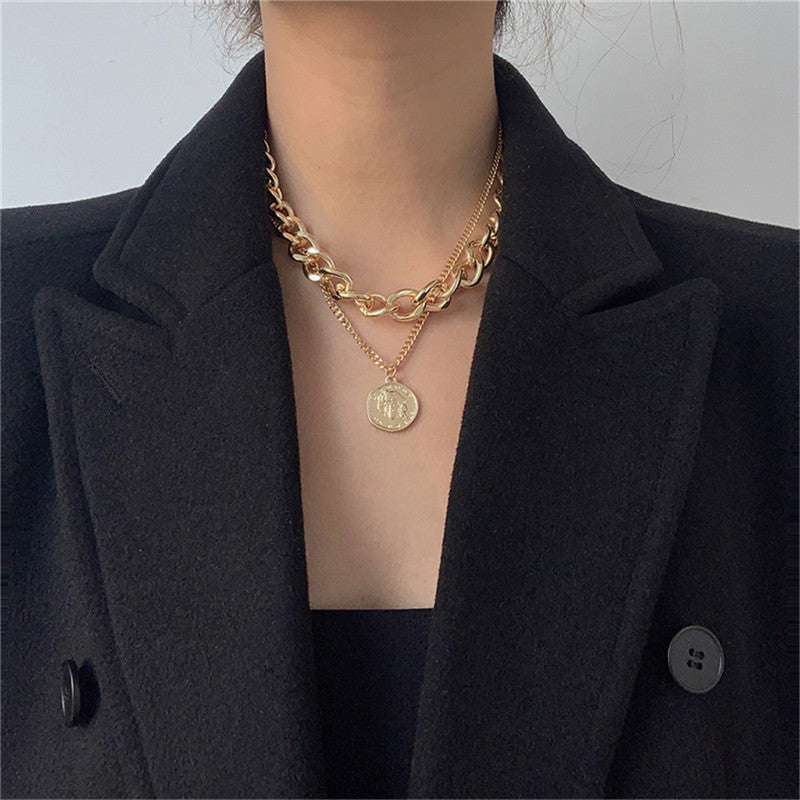 Hip-Hop Dual Layer Necklace