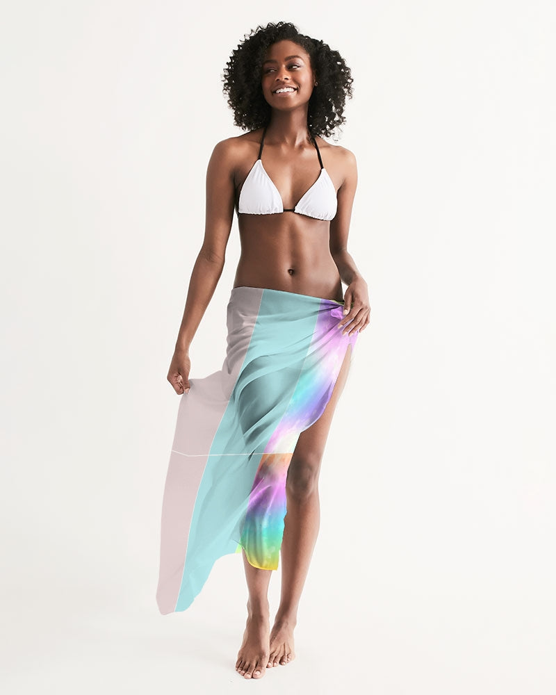 Pastel Horizon Swim Cover Up Sarong