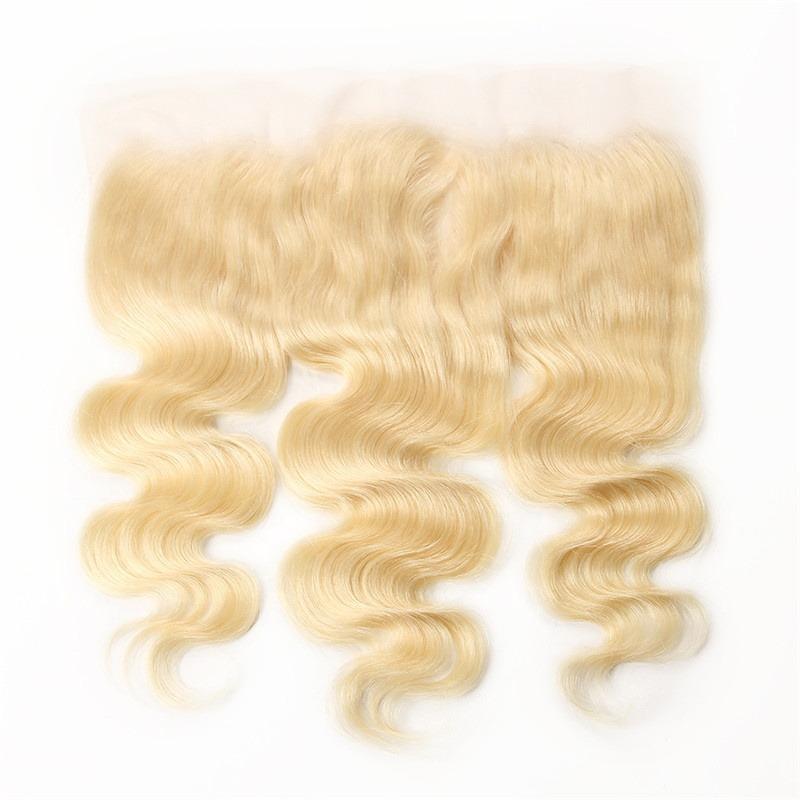 Blonde Body Wave #1B/613 BUNDLES with CLOSURES & FRONTALS