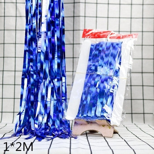 2M 3M Gold Silver Metallic Foil Tinsel Fringe