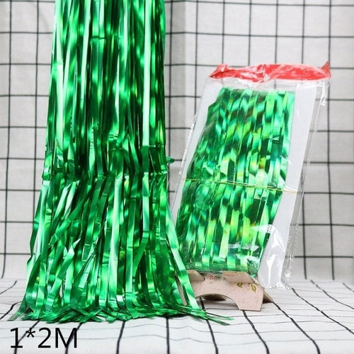 2M 3M Gold Silver Metallic Foil Tinsel Fringe