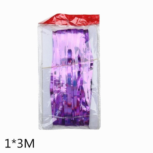 2M 3M Gold Silver Metallic Foil Tinsel Fringe