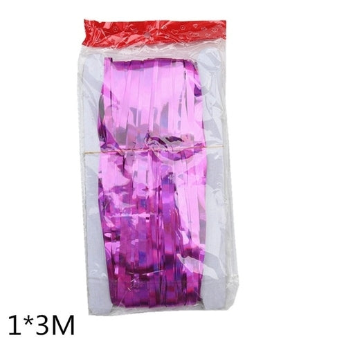 2M 3M Gold Silver Metallic Foil Tinsel Fringe