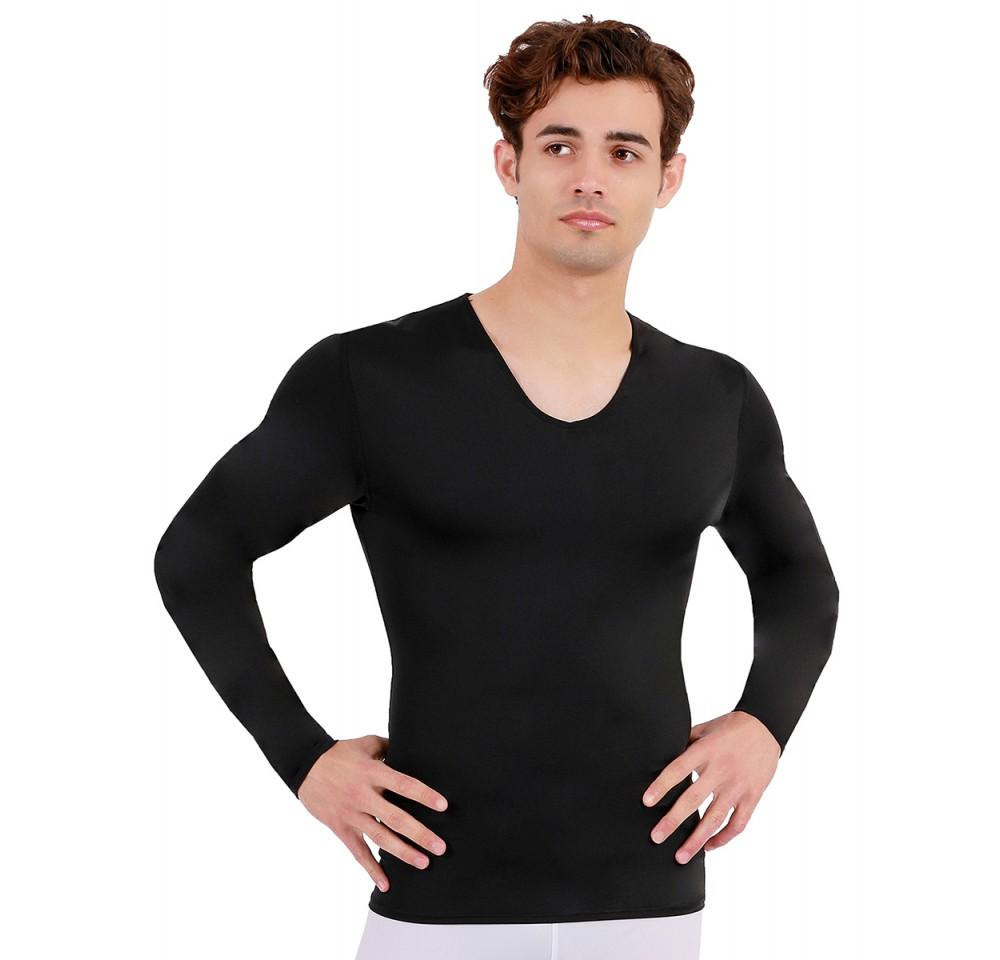 I.S.PRO USA Long Sleeve Active Wear Medium Compression V-Neck -