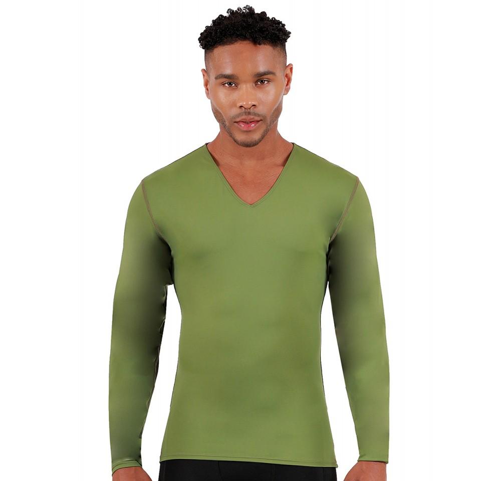 I.S.PRO USA Long Sleeve Active Wear Medium Compression V-Neck -