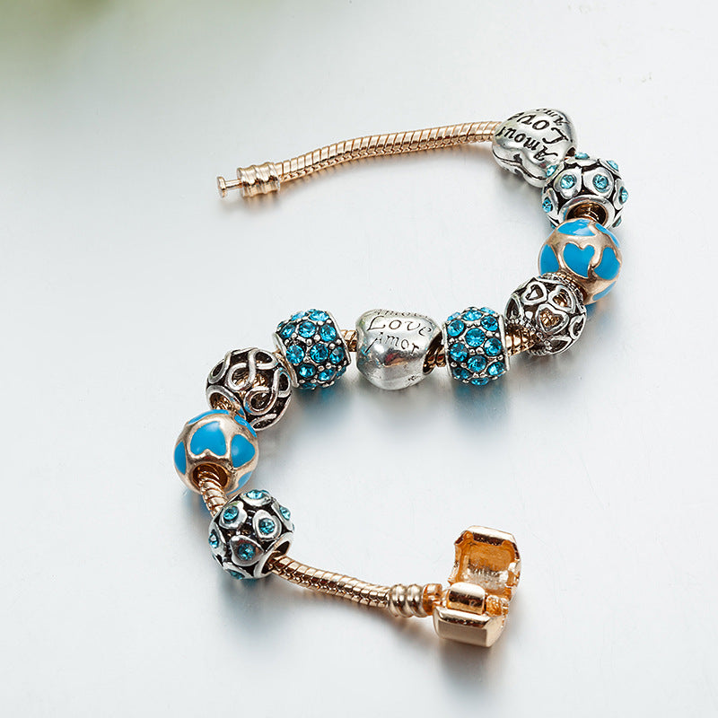Crystal Enamel Beads Charm Beads Bracelet