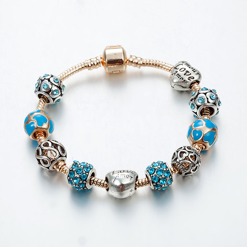 Crystal Enamel Beads Charm Beads Bracelet