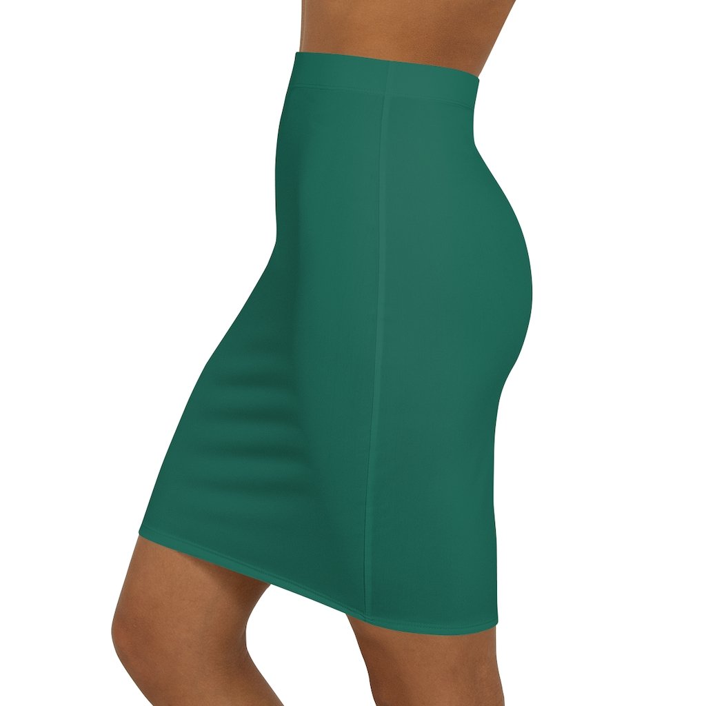 Uniquely You Womens Skirt / Teal Green Pencil Skirt