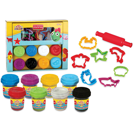 Dede Art Craft Marine Animals Dough Set, 16 Pieces, 8 Different