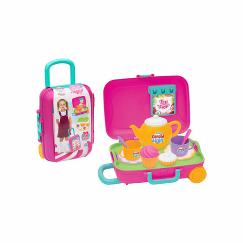 Dede Candy & Ken Tea Set My Suitcase, Pink Color, Portable, Tea Set,