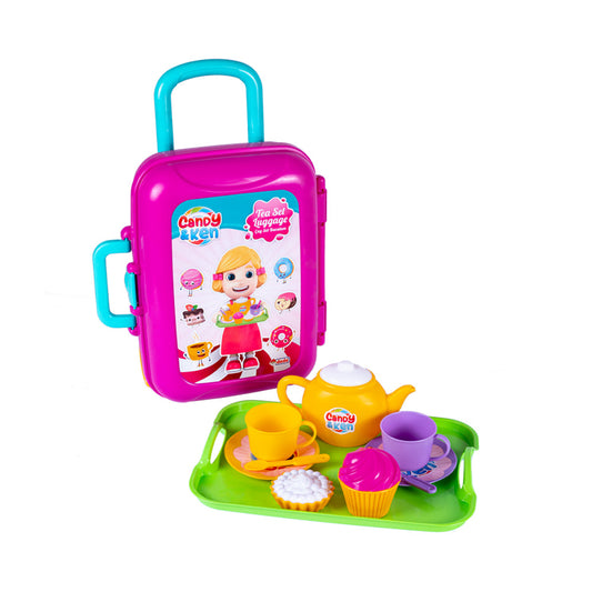 Dede Candy & Ken Tea Set My Suitcase, Pink Color, Portable, Tea Set,