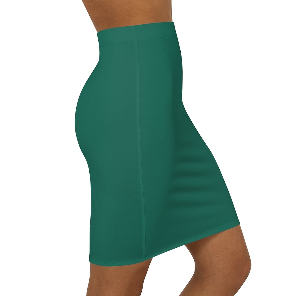 Uniquely You Womens Skirt / Teal Green Pencil Skirt