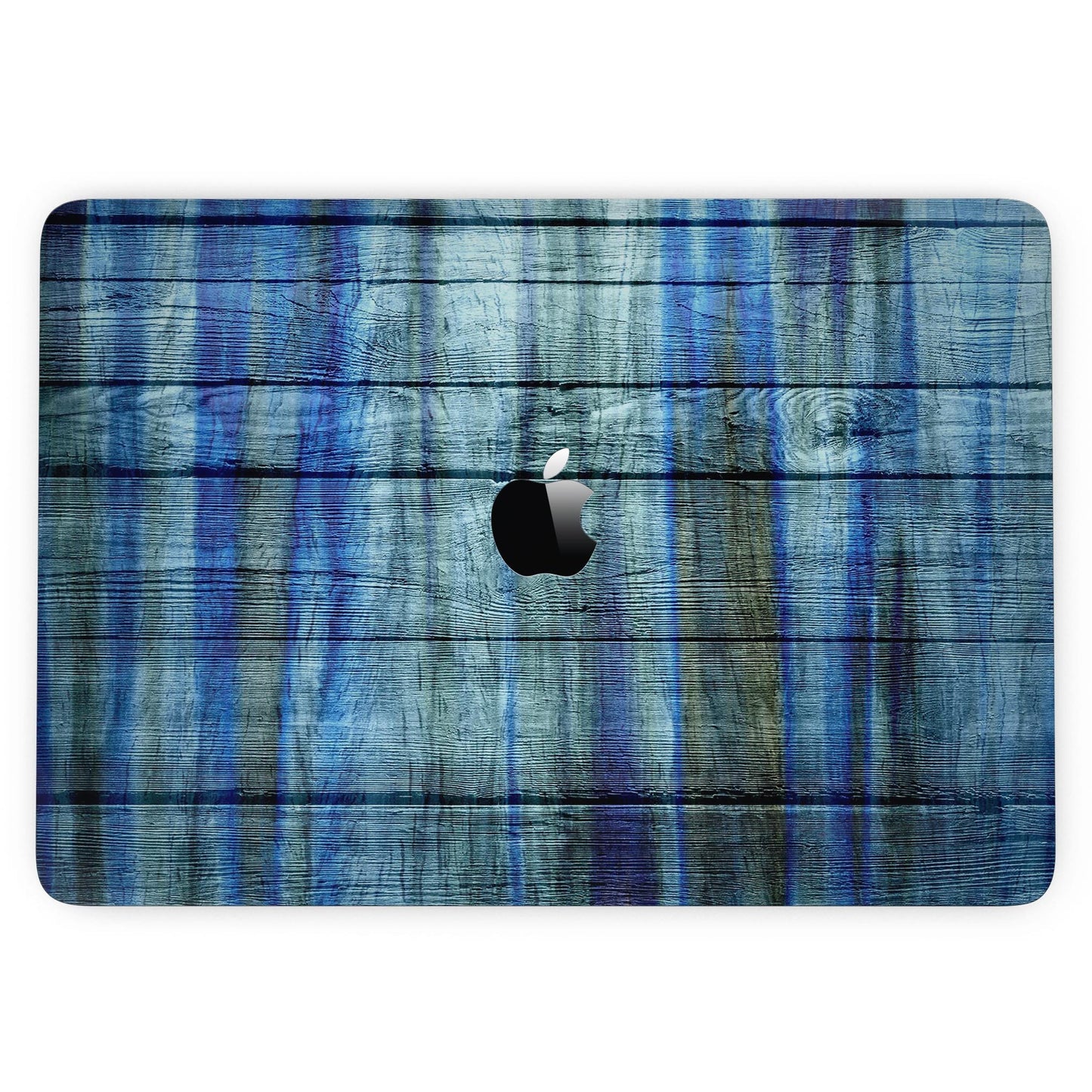 Blue and Green Tye-Dyed Wood - 13" MacBook Pro without Touch Bar Skin