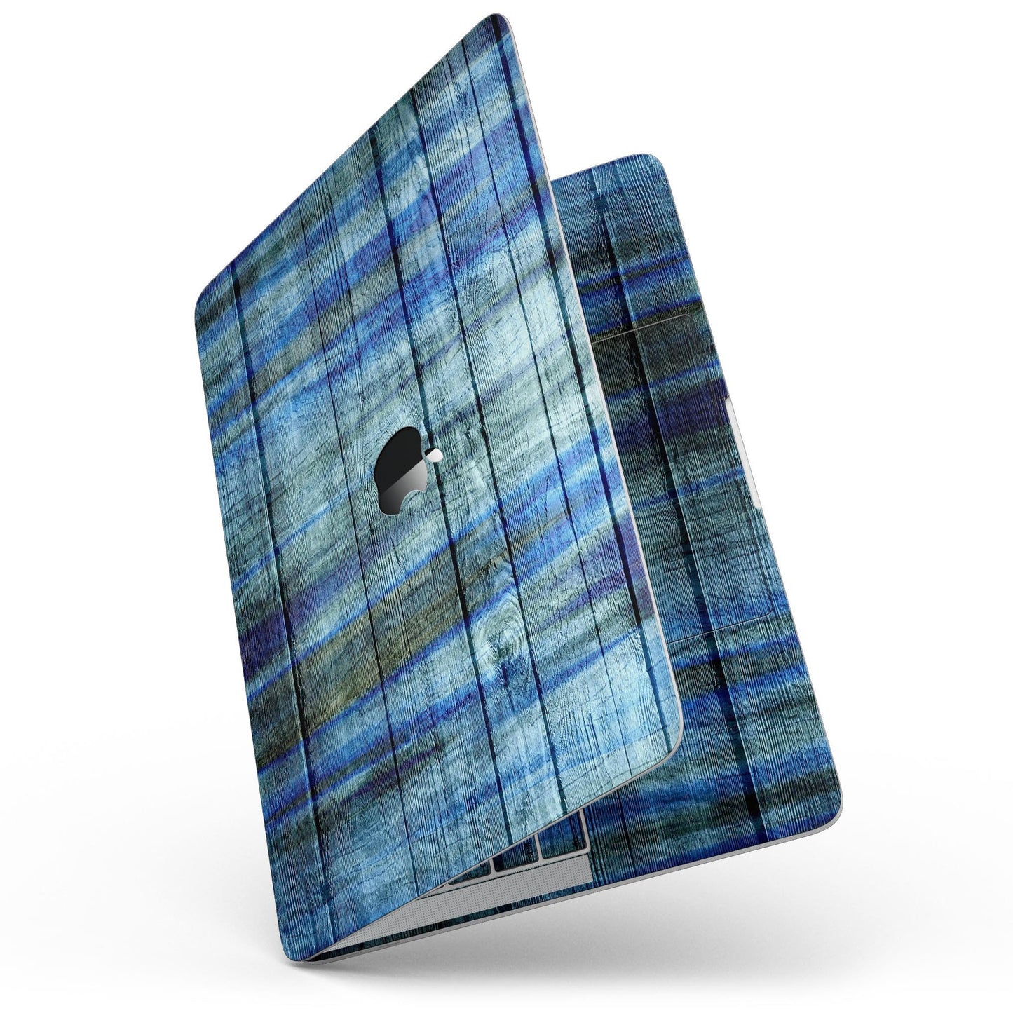 Blue and Green Tye-Dyed Wood - 13" MacBook Pro without Touch Bar Skin