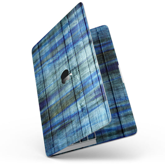 Blue and Green Tye-Dyed Wood - 13" MacBook Pro without Touch Bar Skin